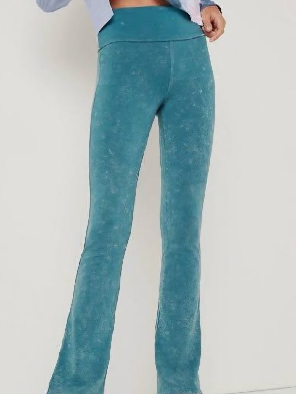 PINK Victoria's Secret Teal Flare Wide-Leg Jeans